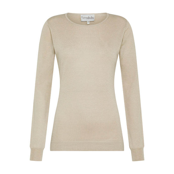 Maglia Seta Cachemire Beige