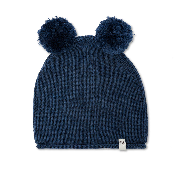 Berretto Pompon Denim