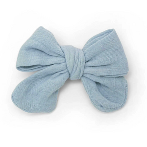 Blue Muslin Bow